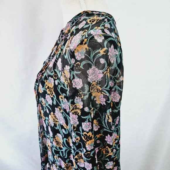 NWT Free People See It Through Floral Maxi Dress Medium - Picture 10 of 15